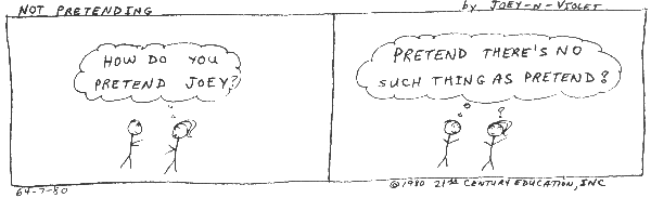 Not Pretending, Cartoon Copyright 2002 by Bobby Matherne