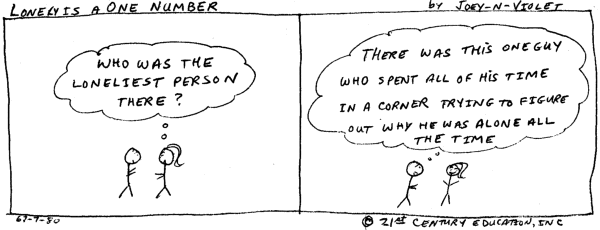 Lonely is a One Number, Cartoon Copyright 2002 by Bobby Matherne