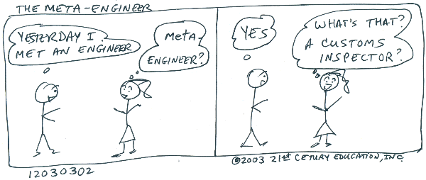 The Meta-Engineer, Cartoon Copyright 2004 by Bobby Matherne
