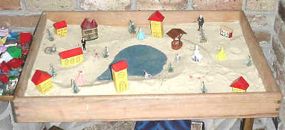 Sandplay Box built by Stephen Matherne, Sandplay by Amanda, Photo Copyright 2002 Bobby Matherne