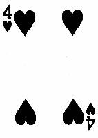 Black Four of Hearts