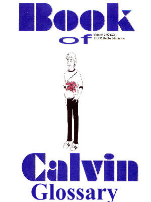 Click to Read the Glossary of the Book of Calvin