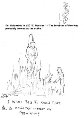 What happened to the Inventor of Fire -- Original Cartoon by Bobby Matherne