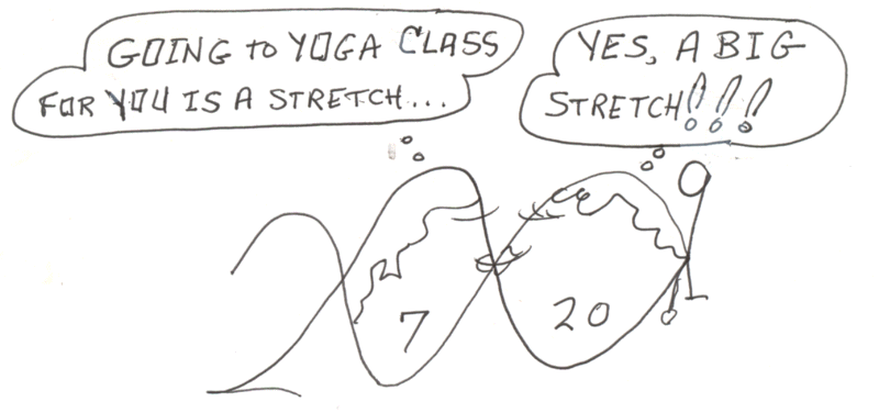 Yoga as a Stretch, Cartoon Copyright 2009 by Bobby Matherne