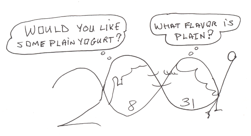 What Flavor is Plain?, a question asked by our grandson Garret Tucker, Cartoon Copyright 2009 by Bobby Matherne