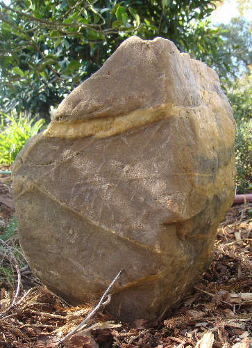 Prehistoric Upright Stone at Timberlane, Stone pulled from the grasp of the Earth by, Stood up by, Photo by & Copyright 2011 by Bobby Matherne